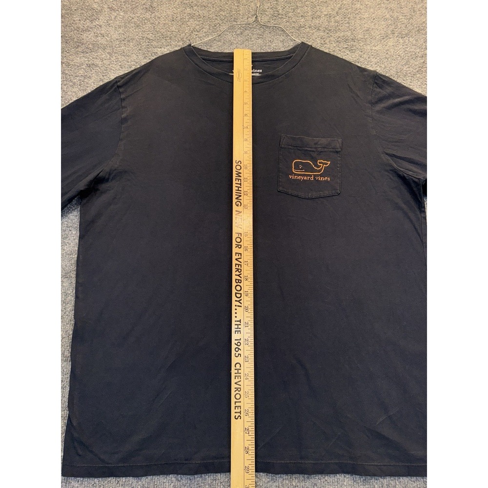 Vineyard Vines Men's XL Navy Long Sleeve Pocket T-Shirt Whale Logo Graphic - Picture 10 of 10